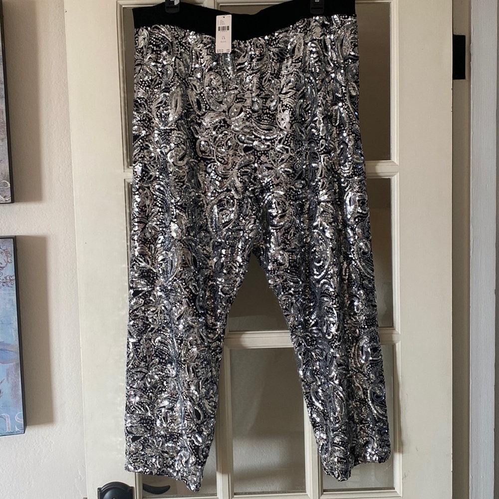 Anthro sequined party pant